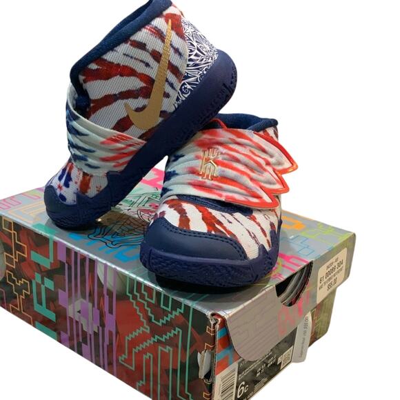 Nike Kybrid S2 Tie Dye USA, 6C Easy On Sneakers USA Patriotic July 4 w/ box EUC - Picture 9 of 14